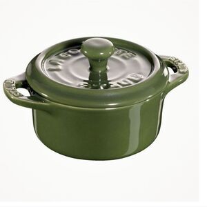 Staub 0.2 QT Enameled Mini Cocotte- Basil